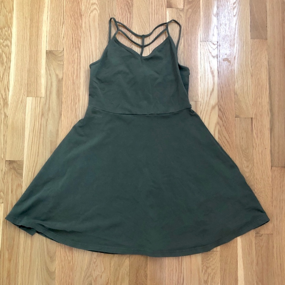 Medium olive green dress from express.